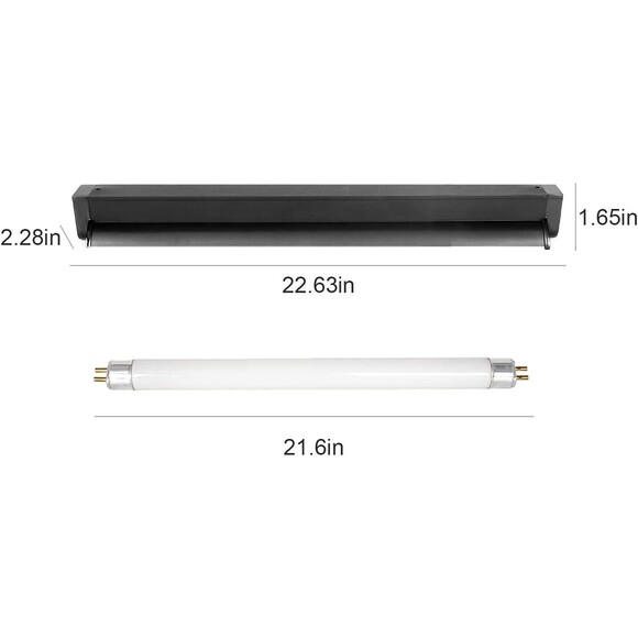 REPTI ZOO T5 HO UVB Lighting Combo Kit, Terrarium Hood Comes w/Tropical 5.0 T5 - Picture 10 of 10